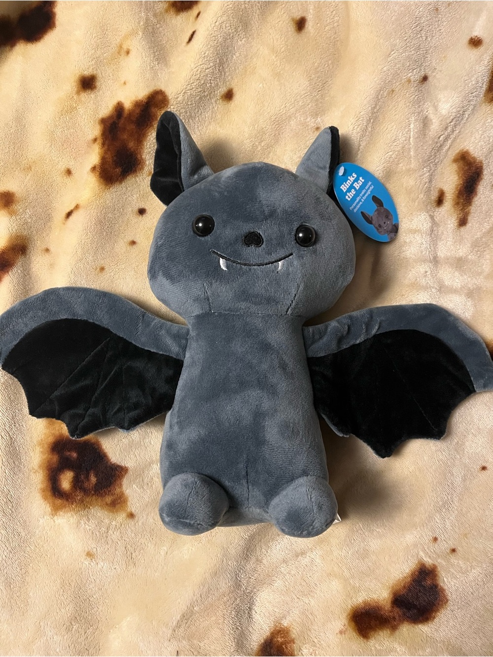 Plush Gray Bat Stuffed Animal - Cute Kids Plush by